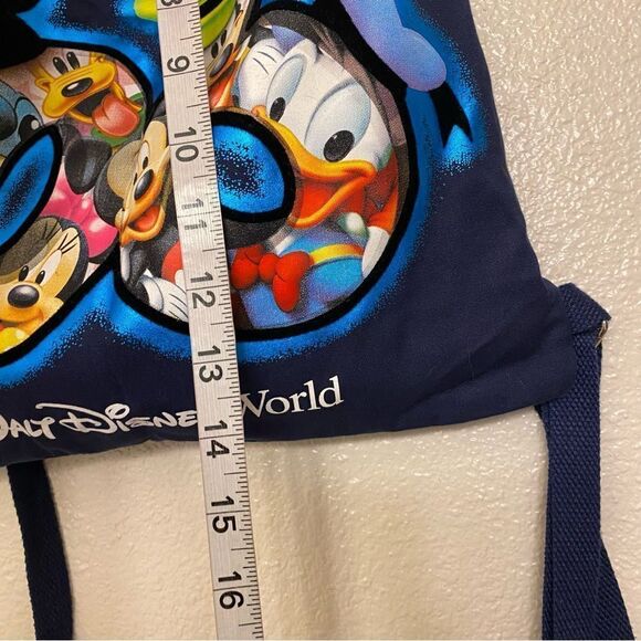 Walt Disney World Parks Drawstring 2006 Backpack bag Blue graphic Drawstring - Picture 4 of 10